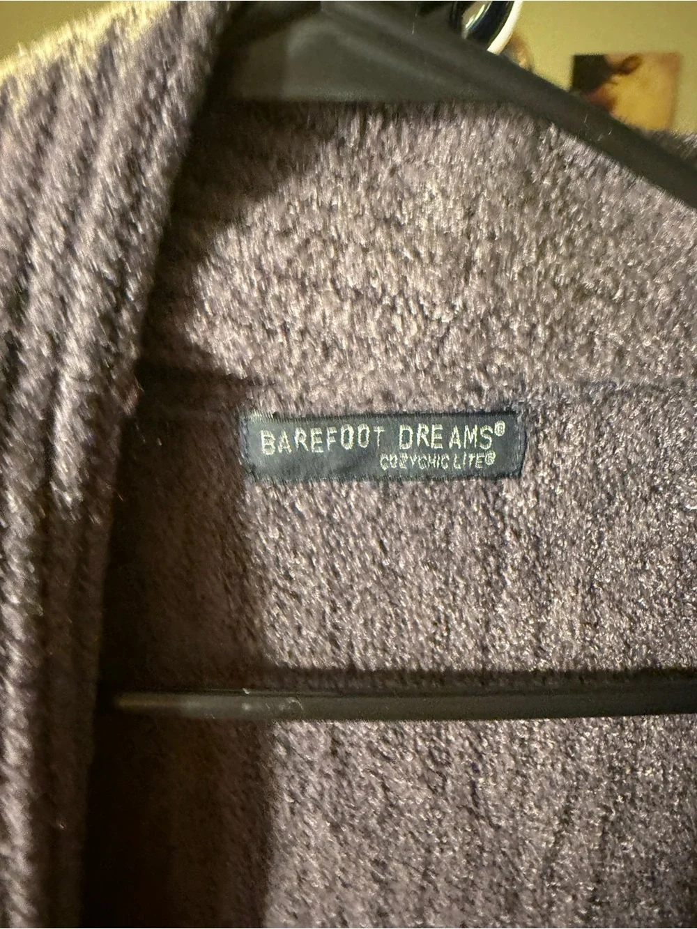 Barefoot Dreams Shawl-Collar Open Front Cardigan - Mauve Taupe
